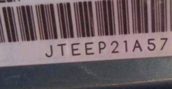 VIN prefix JTEEP21A5701
