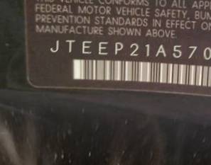 VIN prefix JTEEP21A5702