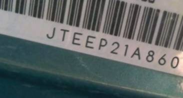 VIN prefix JTEEP21A8601