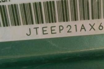 VIN prefix JTEEP21AX601