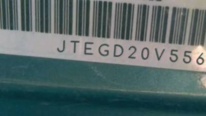 VIN prefix JTEGD20V5560