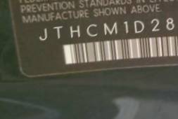 VIN prefix JTHCM1D28G50