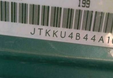 VIN prefix JTKKU4B44A10