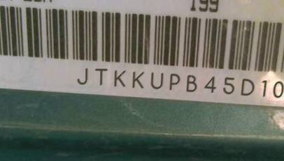 VIN prefix JTKKUPB45D10