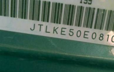 VIN prefix JTLKE50E0810