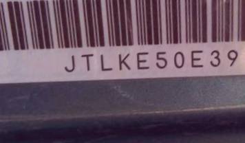 VIN prefix JTLKE50E3910
