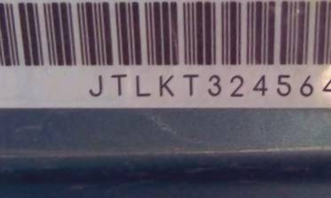 VIN prefix JTLKT3245640