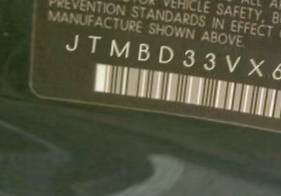 VIN prefix JTMBD33VX660