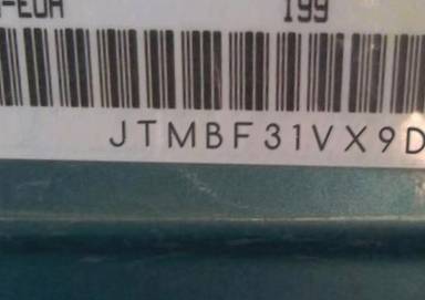 VIN prefix JTMBF31VX9D0