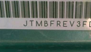 VIN prefix JTMBFREV3FD1