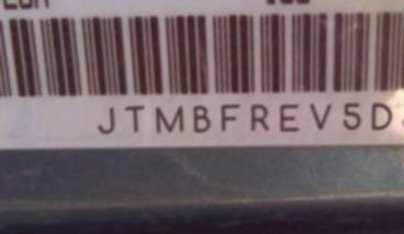 VIN prefix JTMBFREV5D50