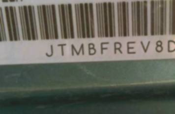 VIN prefix JTMBFREV8DD0
