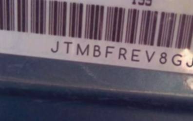 VIN prefix JTMBFREV8GJ0