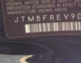 VIN prefix JTMBFREV9D50