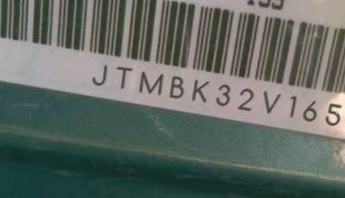VIN prefix JTMBK32V1650