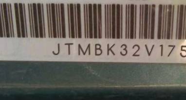 VIN prefix JTMBK32V1750