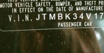 VIN prefix JTMBK34V1750