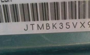 VIN prefix JTMBK35VX950