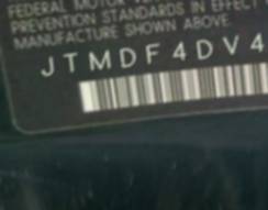 VIN prefix JTMDF4DV4A50