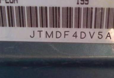 VIN prefix JTMDF4DV5A50