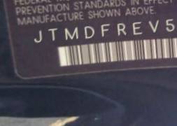VIN prefix JTMDFREV5FD1