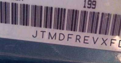 VIN prefix JTMDFREVXFD1