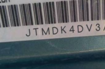 VIN prefix JTMDK4DV3A50