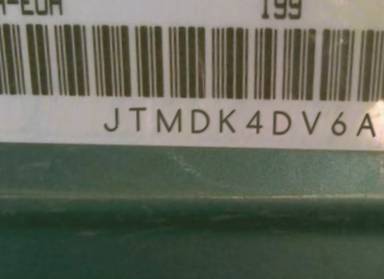 VIN prefix JTMDK4DV6A50