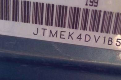 VIN prefix JTMEK4DV1B51