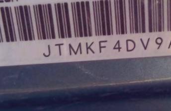 VIN prefix JTMKF4DV9A50