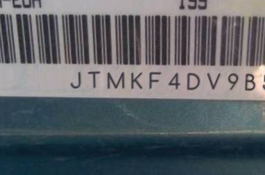 VIN prefix JTMKF4DV9B50
