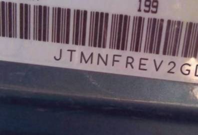VIN prefix JTMNFREV2GD0