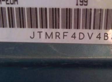 VIN prefix JTMRF4DV4B50