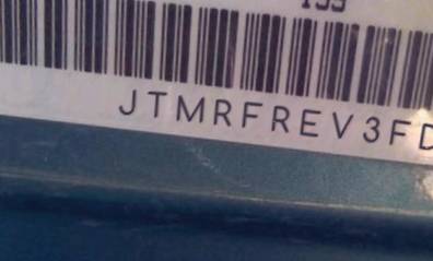 VIN prefix JTMRFREV3FD1