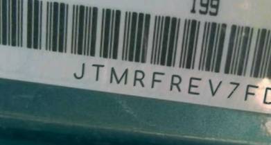 VIN prefix JTMRFREV7FD0