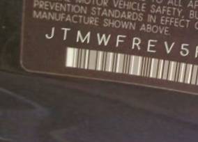 VIN prefix JTMWFREV5FJ0