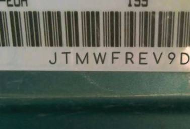 VIN prefix JTMWFREV9D50