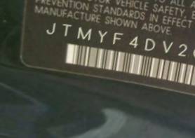 VIN prefix JTMYF4DV2C50