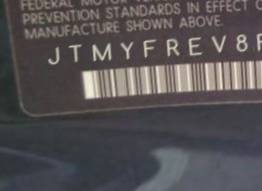 VIN prefix JTMYFREV8FJ0