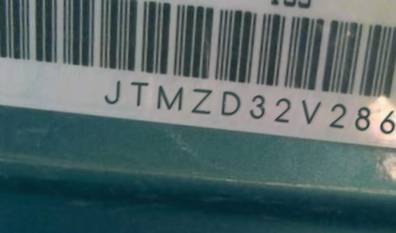 VIN prefix JTMZD32V2860