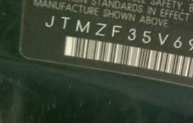 VIN prefix JTMZF35V6950
