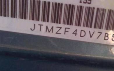 VIN prefix JTMZF4DV7B50