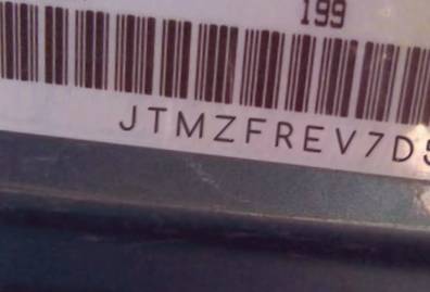 VIN prefix JTMZFREV7D50