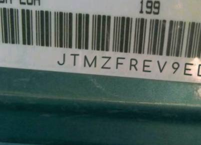 VIN prefix JTMZFREV9ED0
