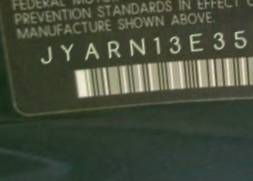 VIN prefix JYARN13E35A0