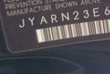 VIN prefix JYARN23E6DA0