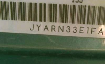 VIN prefix JYARN33E1FA0