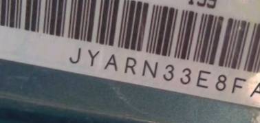 VIN prefix JYARN33E8FA0