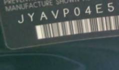 VIN prefix JYAVP04E53A0