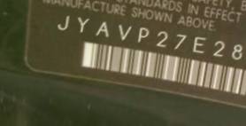 VIN prefix JYAVP27E28A0